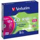 Verbatim CD-RW 700Mb 8-12X Color Slim Case