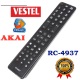 Remote control for RC4937 Vestel,Telefunken,JVC,Hitachi,Orion,Sharp,Toshiba